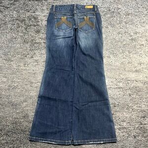 Tommy Hilfiger Jeans Womens 6 (30x32) Blue Flare Low Rise Rhinestones Y2K
